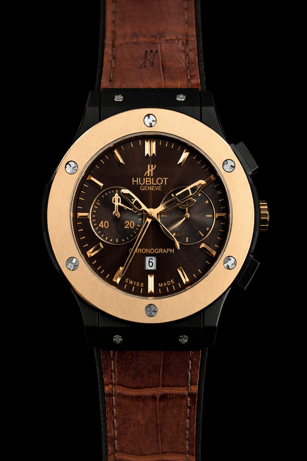 Premium Leather Watches - Brown-Gold - LW#1