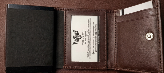 RFID Leather Wallet - Brown - RFID #1