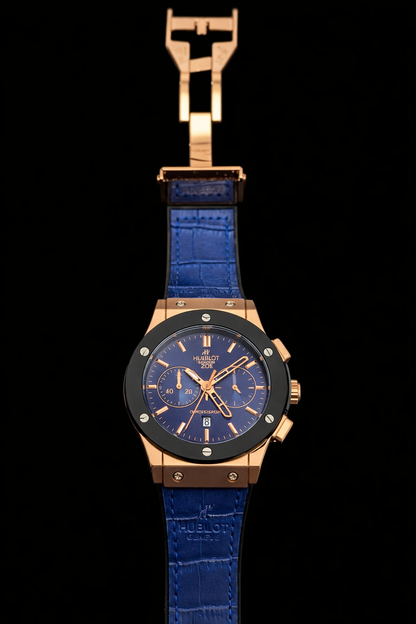 Premium Leather Watches - Blue-Gold - LW#1