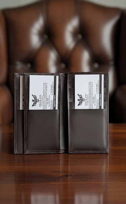 Leather Wallets - Checkbook Black - CBLW#2