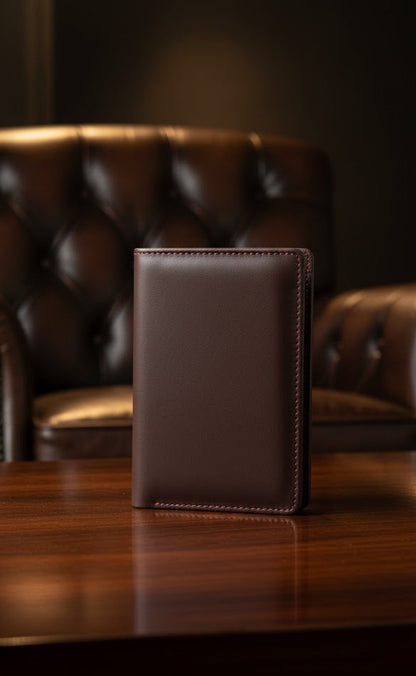 Leather Wallets - Checkbook Choclate Brown - CBLW#2