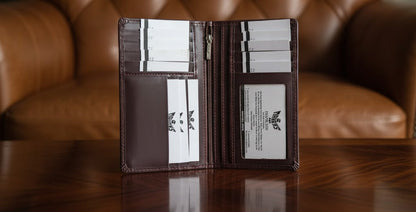 Leather Wallets - Checkbook Choclate Brown - CBLW#2