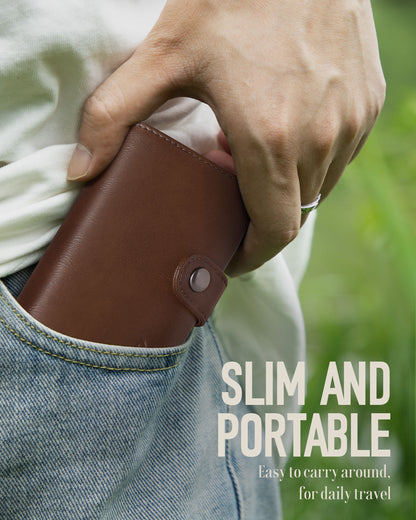 RFID Leather Wallet - Brown - RFID #1