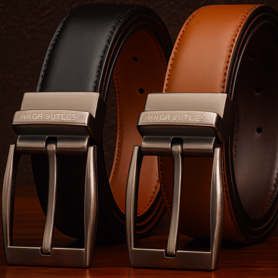 Leather Belts - 2 in 1 (Brown & Black) - LW#1