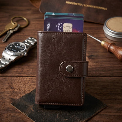 RFID Leather Wallet - Brown - RFID #1
