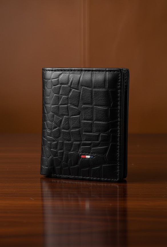 Leather Wallets - Three-Flap Black - TFLW#1