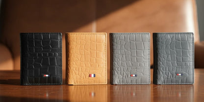 Leather Wallets - Three-Flap Black - TFLW#1