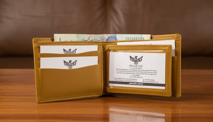 Leather Wallets - Three-Flap Khaki / Sand- TFLW#2