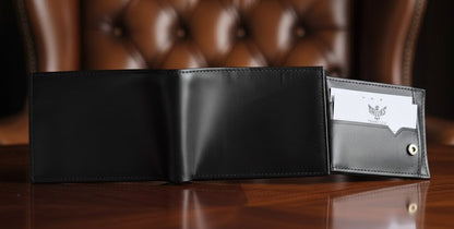 Leather Wallets - Three-Flap Black - TFLW#3
