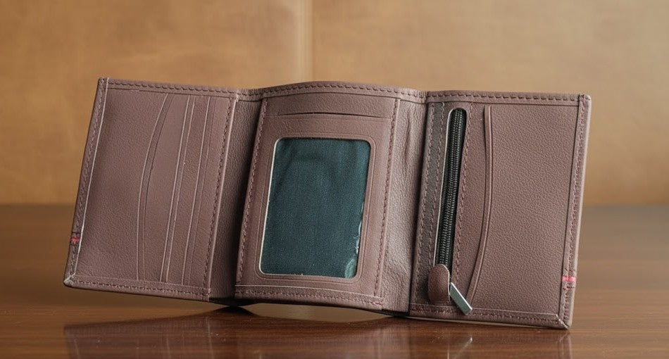 Leather Wallet - Trifold Black - TLW#1