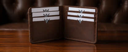 Leather Wallets - Hand Stitched Bifold - Dark Brown - BLW#1