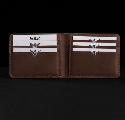 Bundle Deal - Hand Stitched Leather Wallet & Everyday Caring Waist Belt - Black Brown Combo