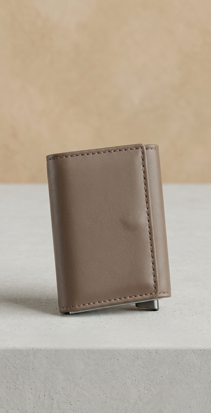 RFID Leather Wallet - Brown - RFID #1