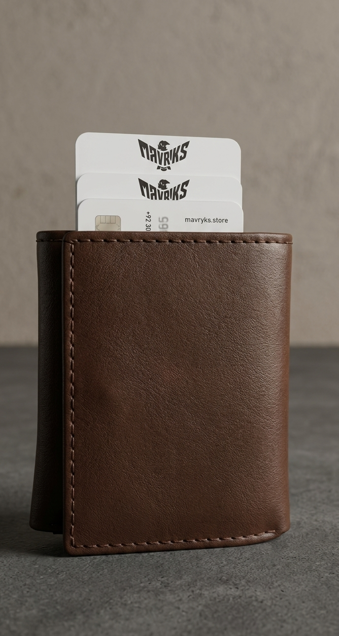 RFID Leather Wallet - Brown - RFID #1